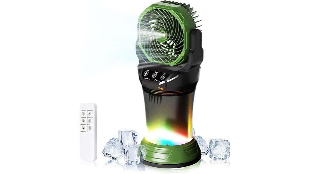 rechargeable outdoor misting fan