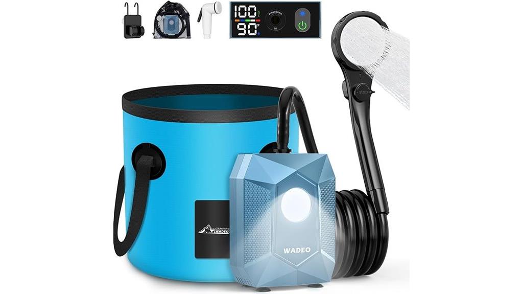 rechargeable portable camping shower