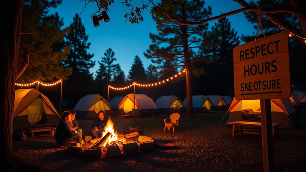 respect quiet camp rules