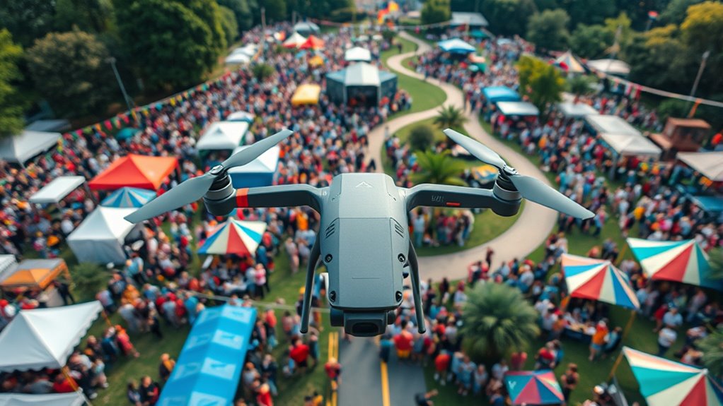 responsible drone festival photography