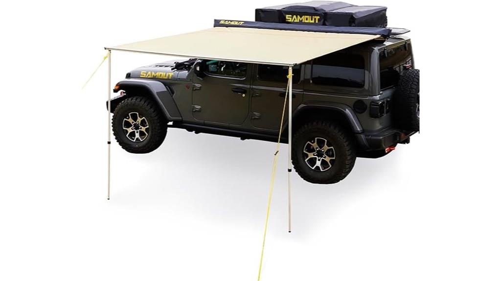 rooftop pullout vehicle awning