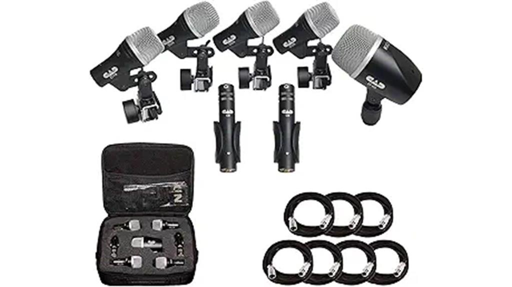 seven piece drum microphone pack
