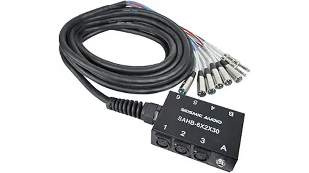 six channel xlr sub snake