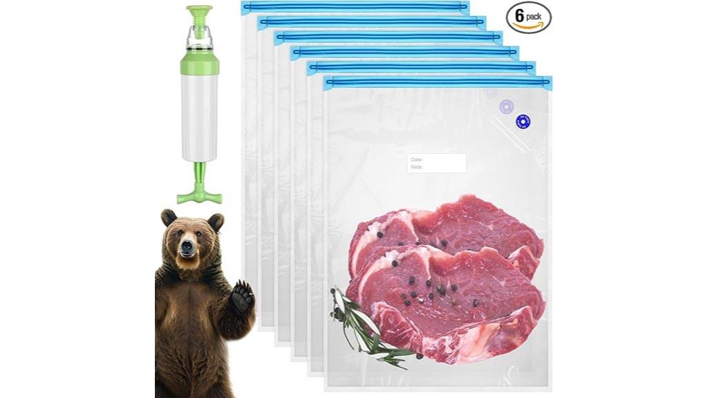 six pack odor resistant bags