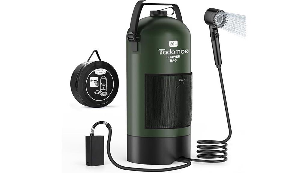 solar powered portable shower