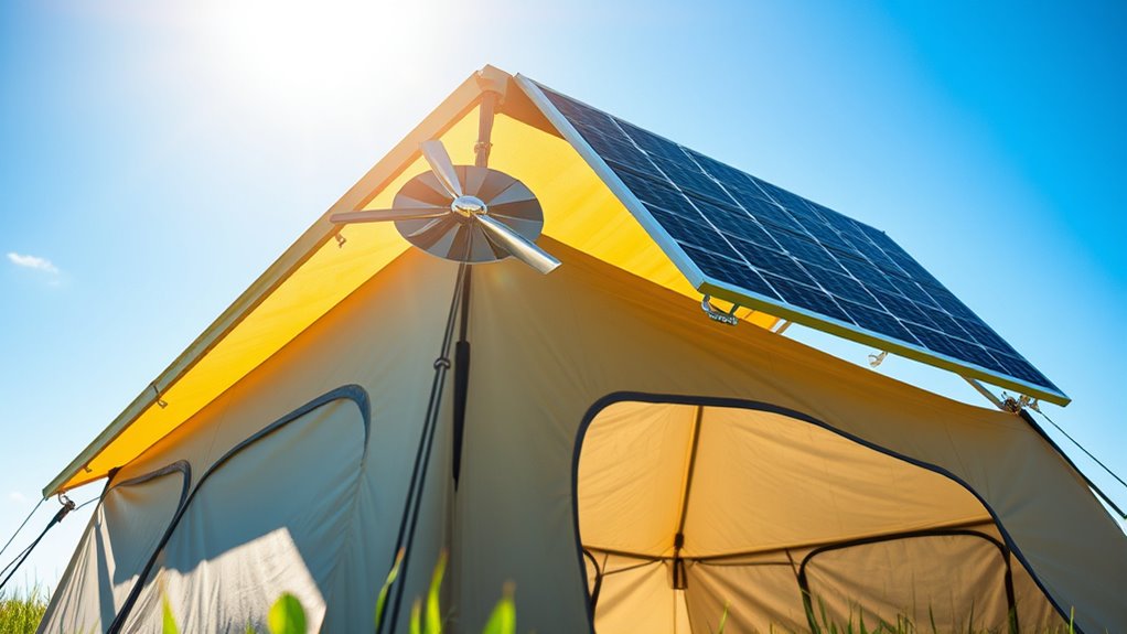 solar powered tent ventilation