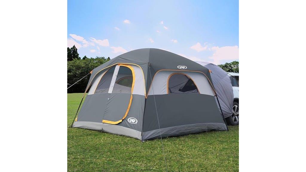 spacious easy setup shelter