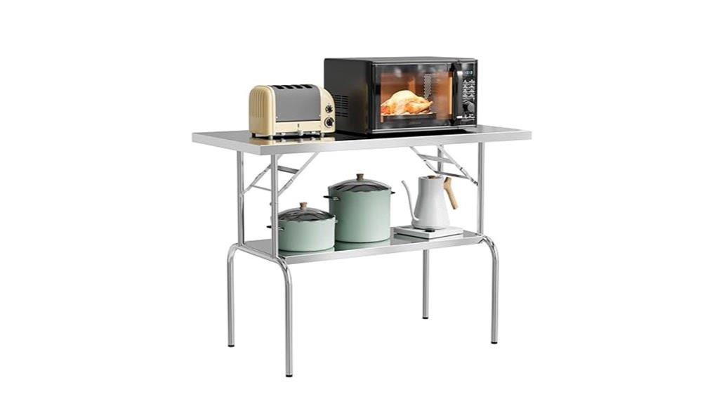 stainless steel folding table