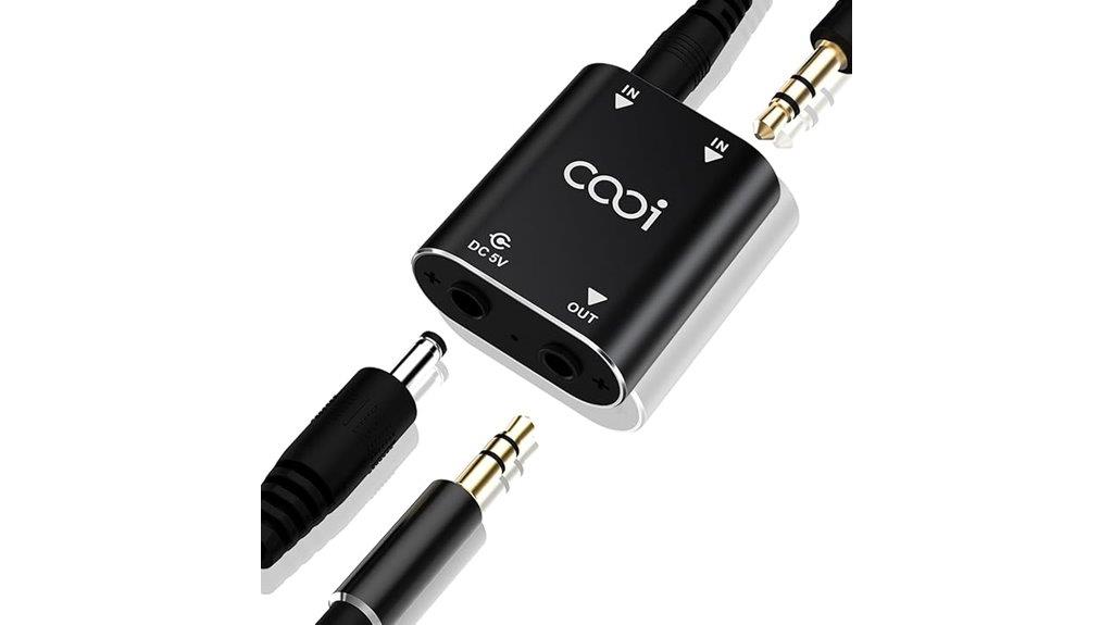 stereo audio mixer with aux