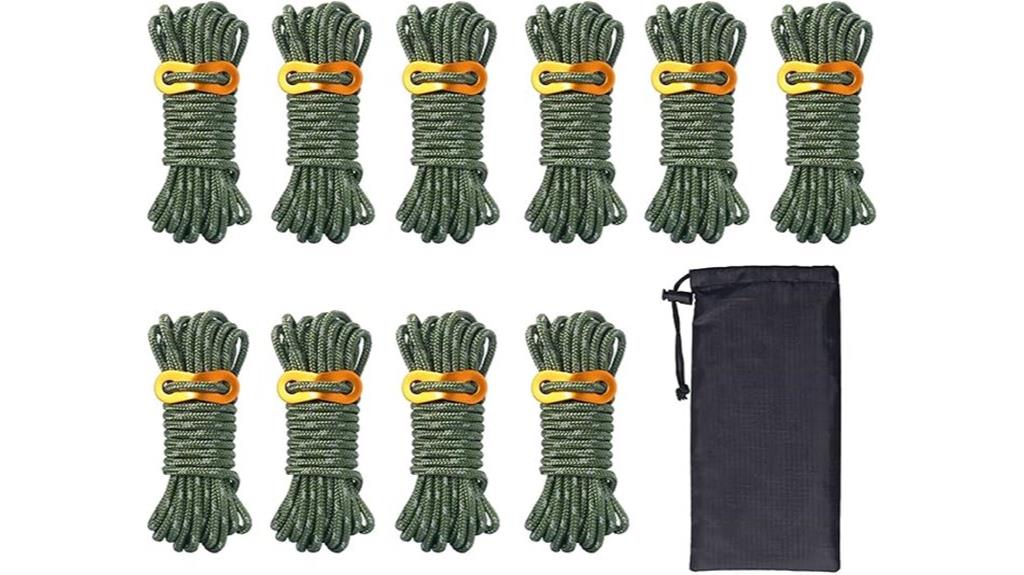 ten pack camping ropes