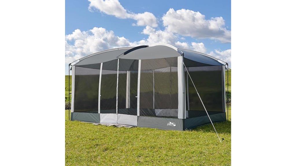 tent with magnetic doors