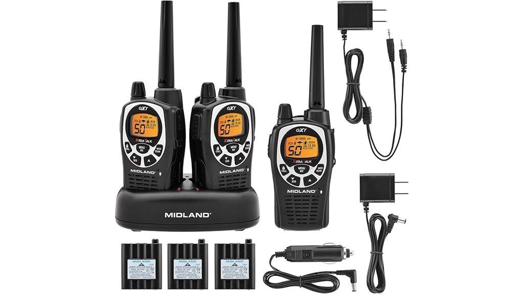 three pack gmrs radios