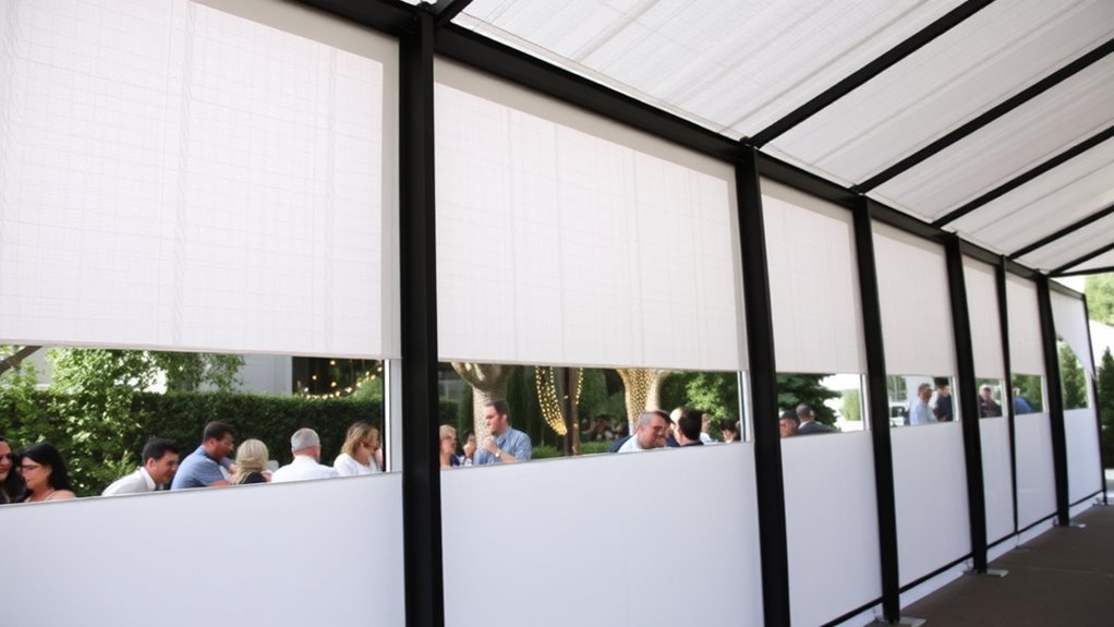 top canopy walls with windows