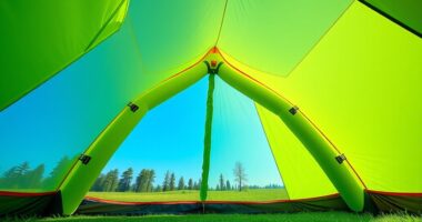 top inflatable tent supports