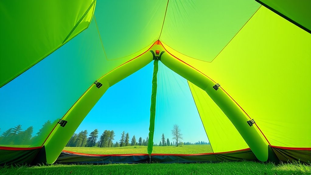 top inflatable tent supports