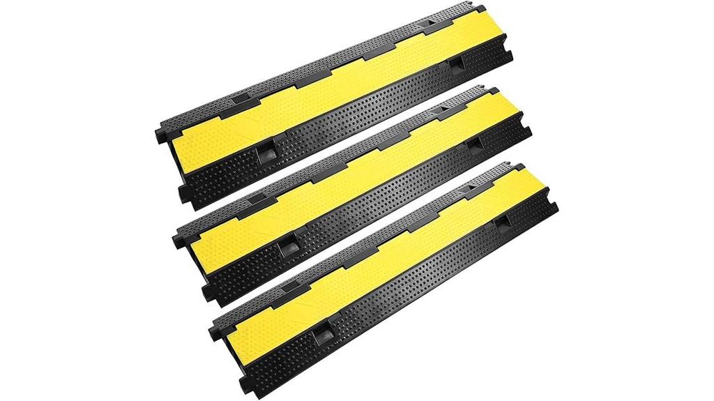 triple rubber cable ramp
