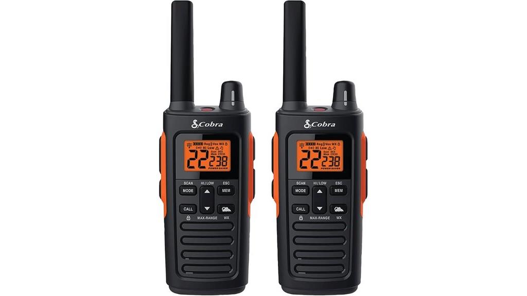 two pack cobra rx680 walkie talkies