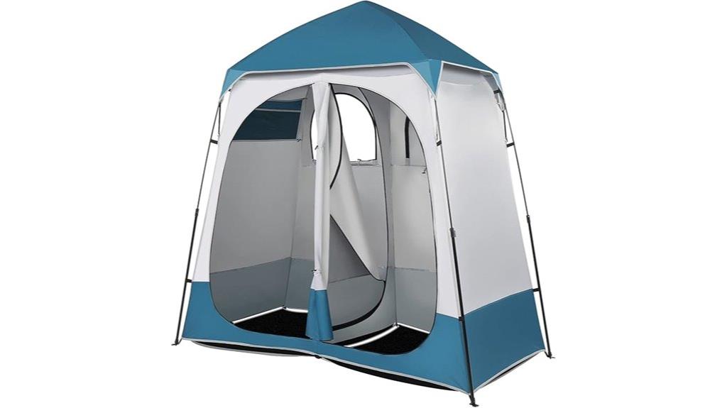 two room shower tent