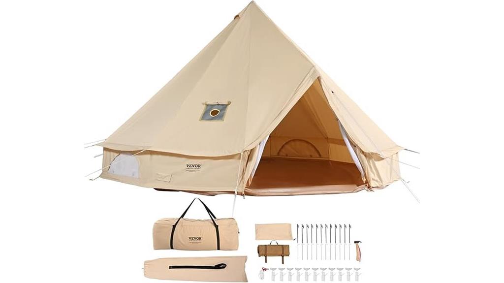 vevor canvas camping tent