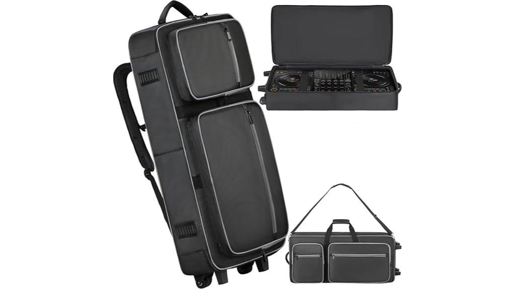 wheeled dj controller backpack