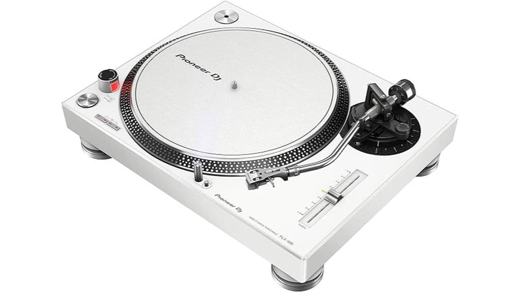 white pioneer dj turntable