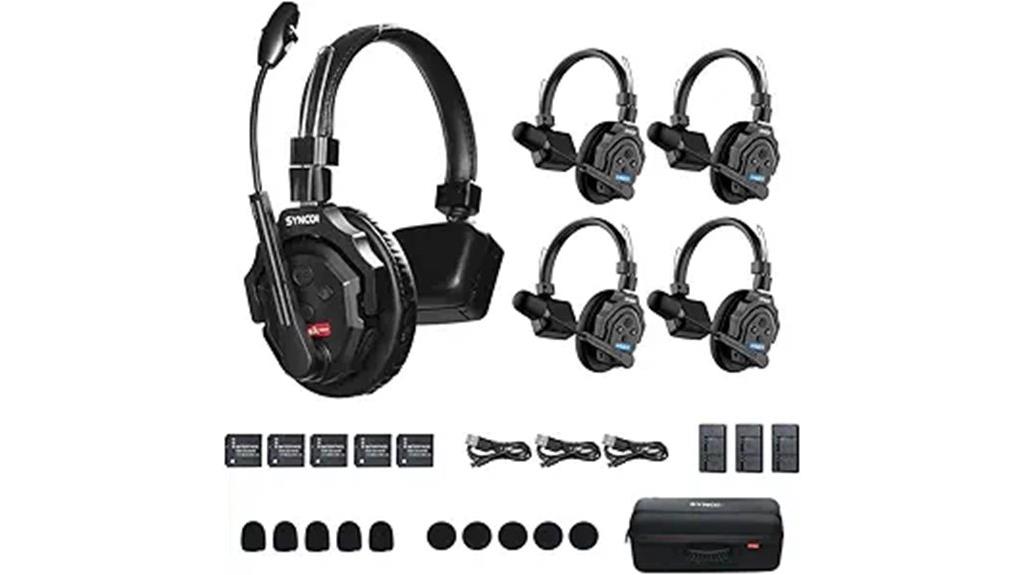 wireless intercom headset set