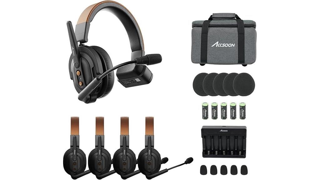 wireless intercom headset system