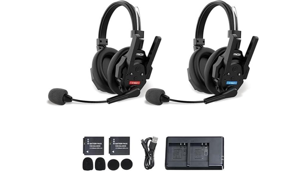 wireless intercom headset system
