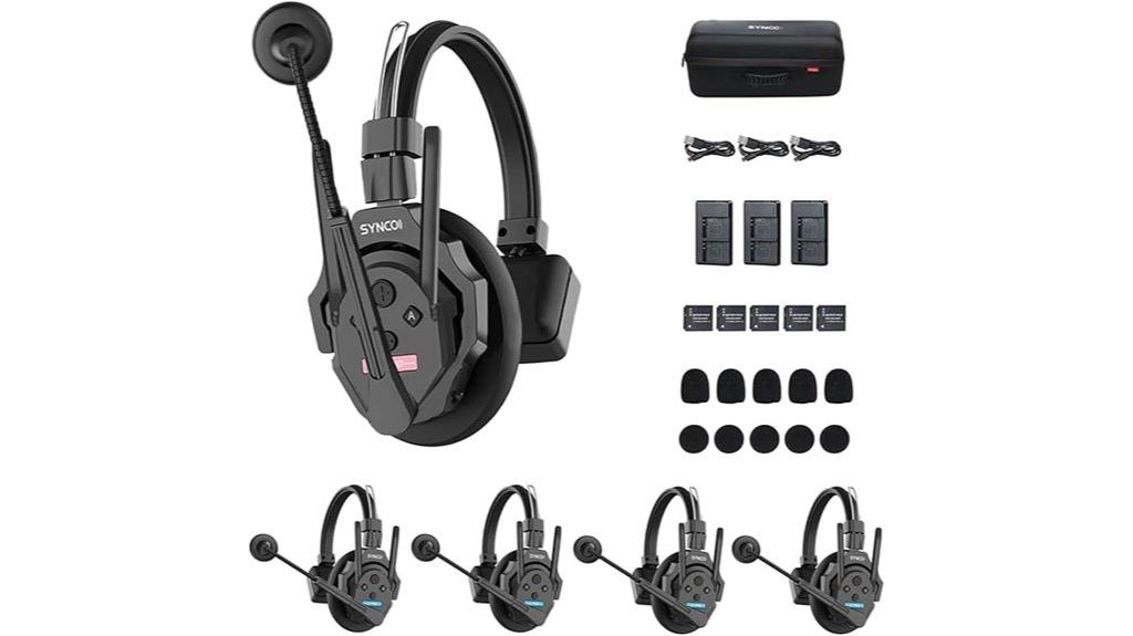 wireless intercom headset system