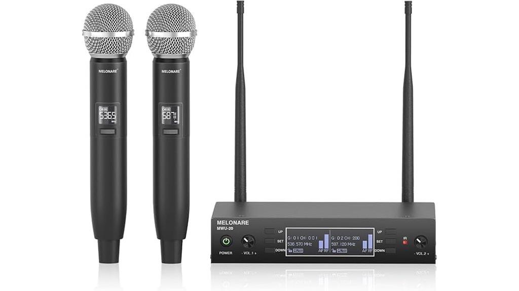 wireless microphone dual channels
