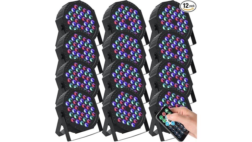 12 pack rgb led lights