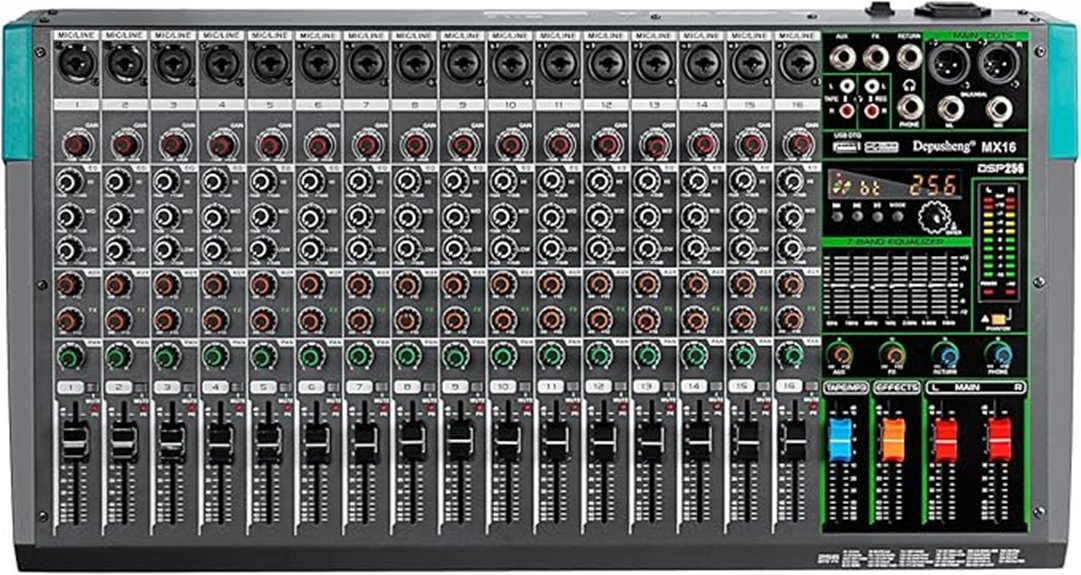 16 channel sound mixer
