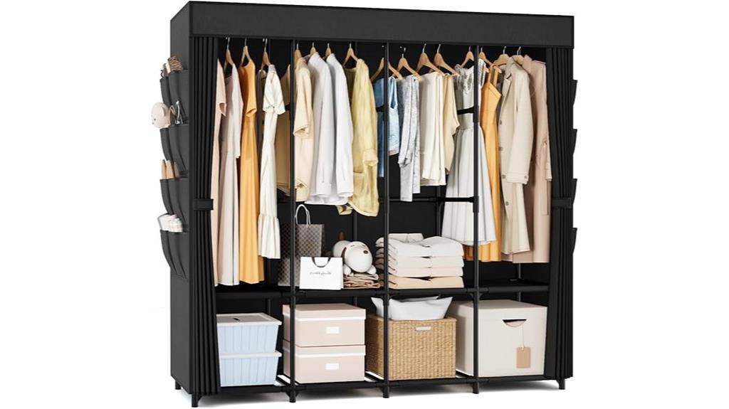 67 inch black closet