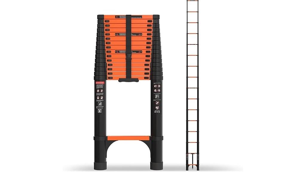 adjustable portable telescoping ladder