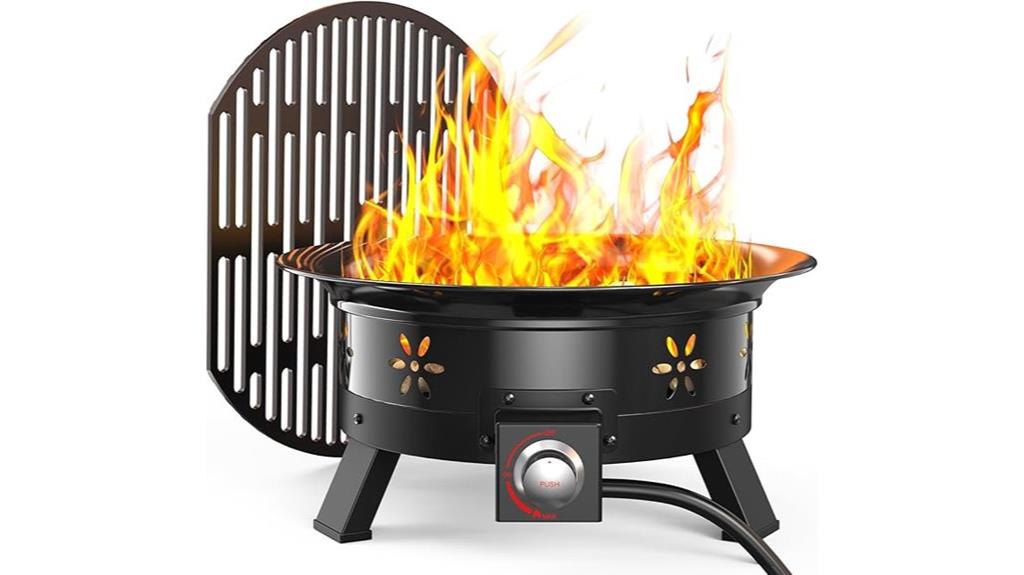 amada 19 inch propane firepit