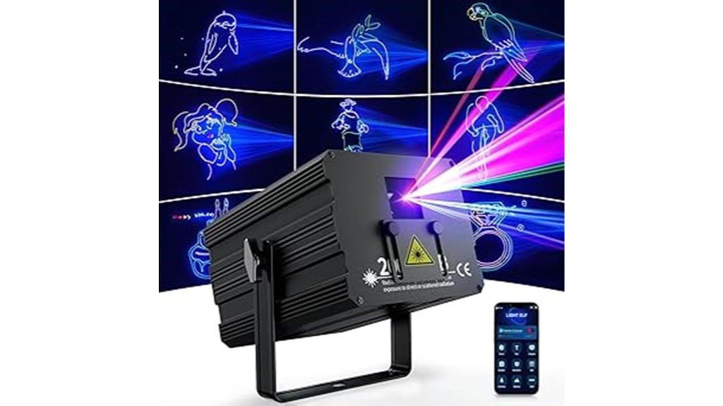 app controlled sound activated laser