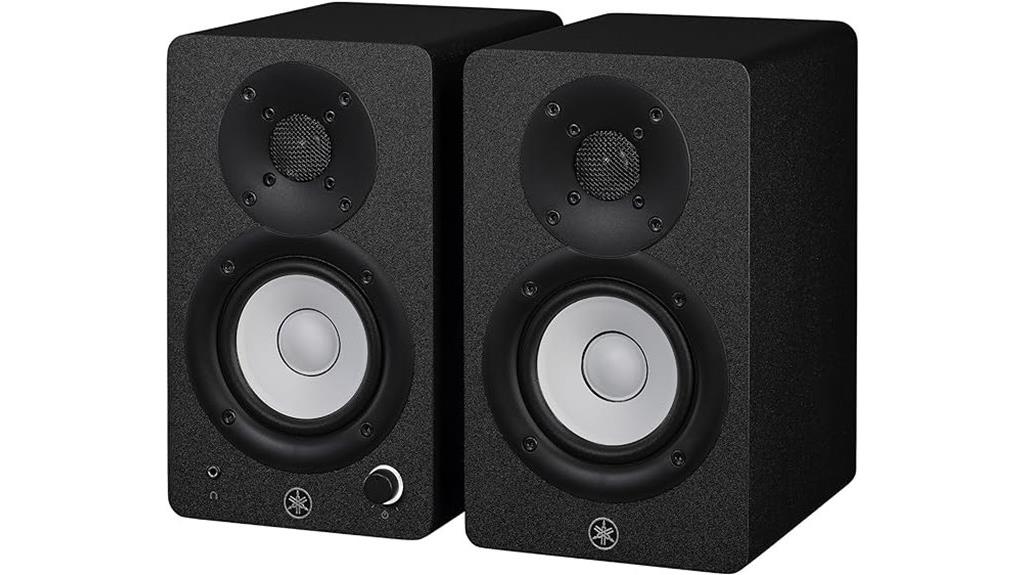 black yamaha hs3 monitors