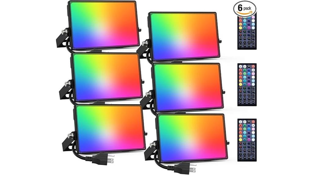 colorful outdoor flood lights