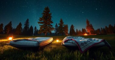 comfortable couple camping beds