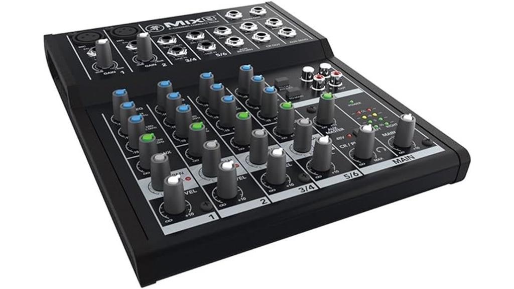 compact 8 channel mixer