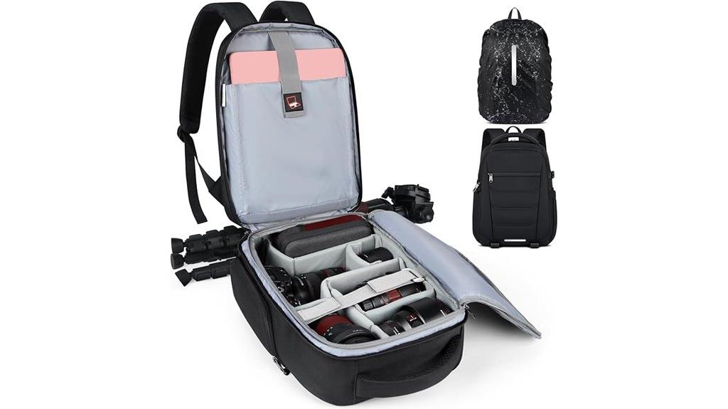 dslr camera backpack with rain cover