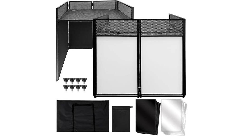 foldable dj booth with lighting