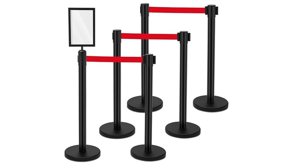 heavy duty crowd control stanchions