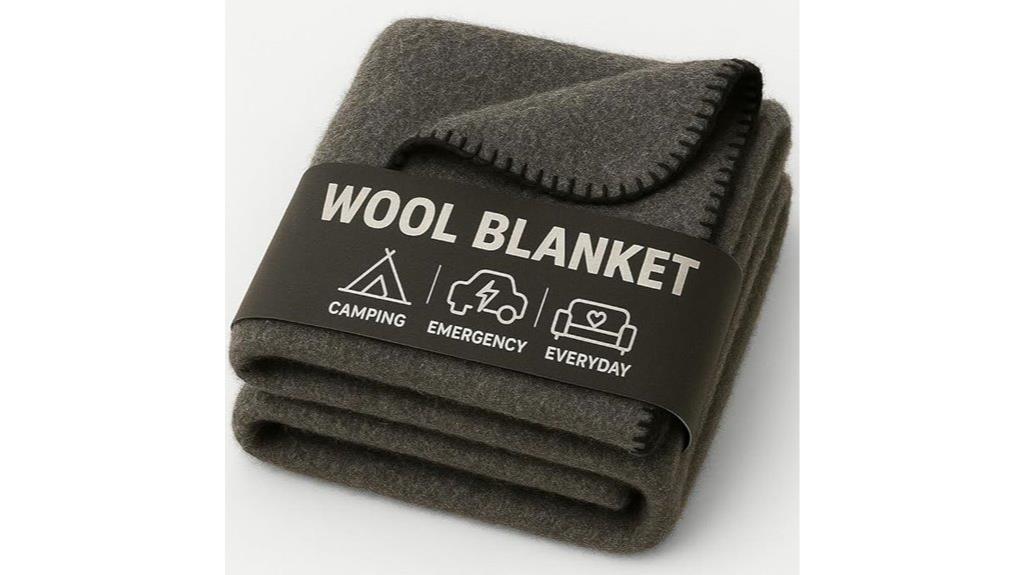 heavy duty wool camping blanket