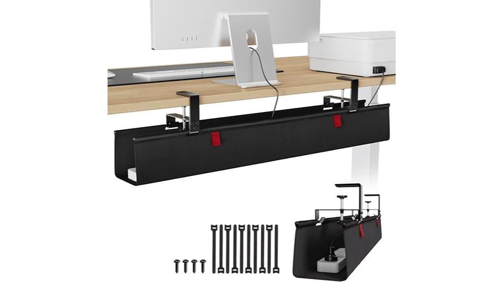 large desk cable tray
