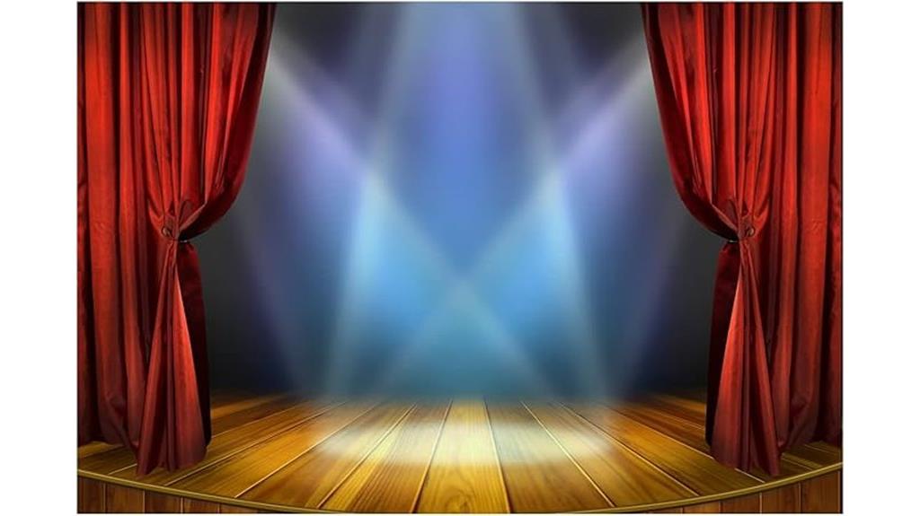 large red stage curtains