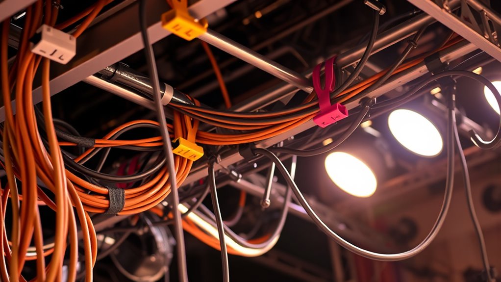lighting rig cable organization