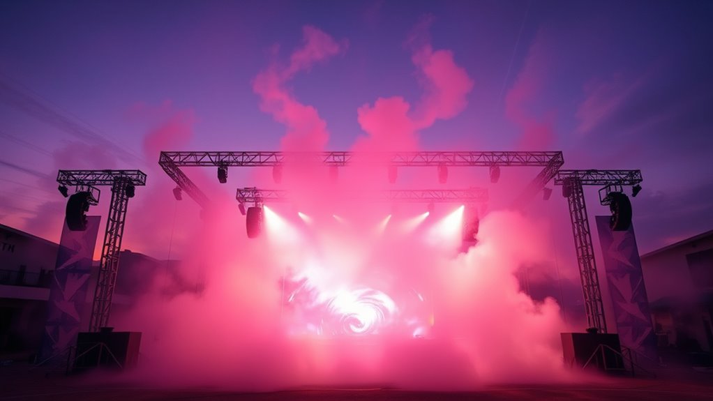 outdoor stage haze considerations