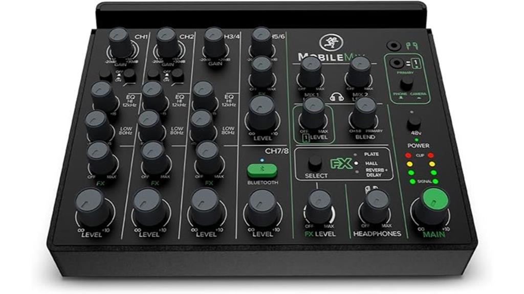 portable 8 channel usb mixer