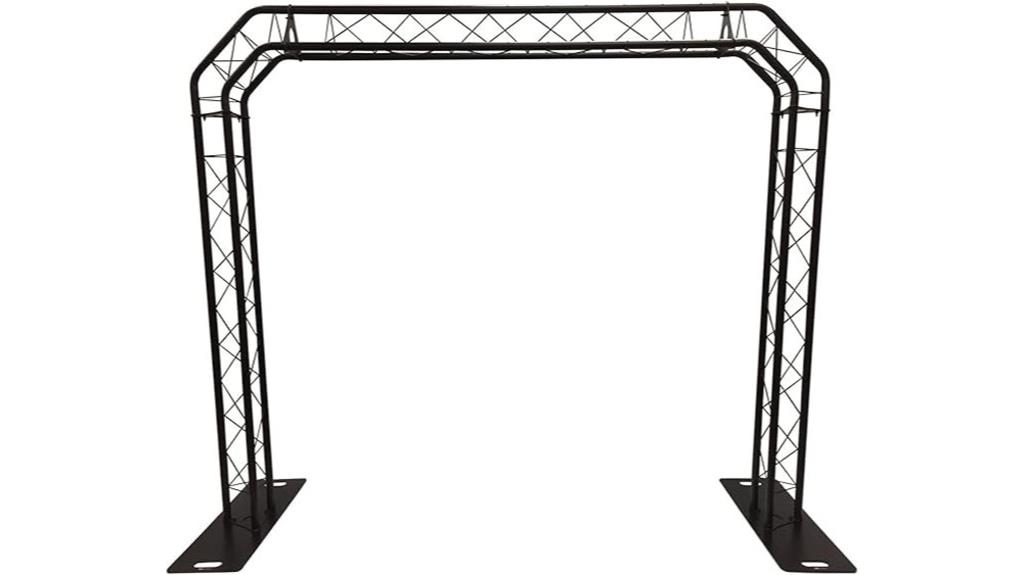 portable black truss arch